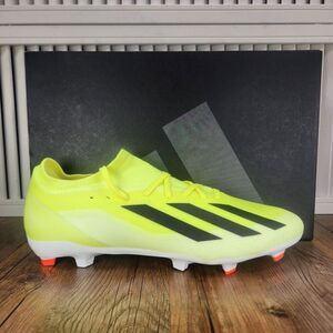 Adidas X Crazyfast League FG IG0605 Mens Size 11.5 Yellow Athletic Soccer Cleats